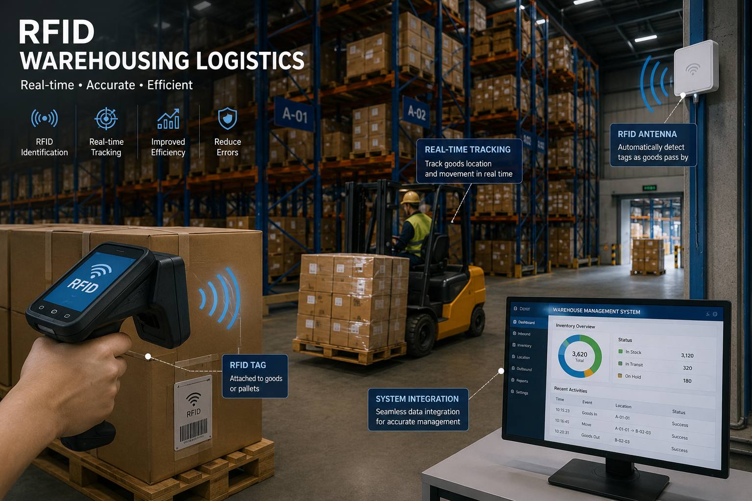 Logistique d'entreposage RFID