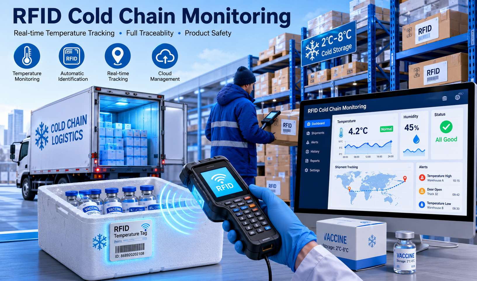 Surveillance de la chaîne du froid par RFID